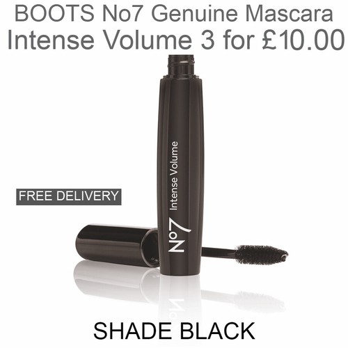 3 x 7ml Boots No7 Mascara Intense Volume In Black Full Size Mascara eBay