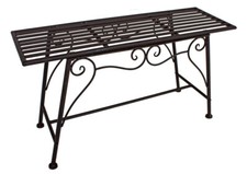 Panca da giardino 2 posti panca decorativa panca panca da parco metallo effetto ruggine