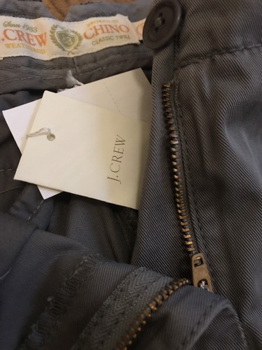 Nuevo con etiquetas Pantalones de sarga clásicos para mujer J.CREW ajuste original gris chino 0 25 pequeños - Imagen 8 de 9