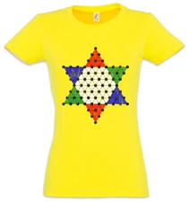 Halma Board Women T-Shirt Chinese Checkers Game Dice Dices Retro Geek Nerd