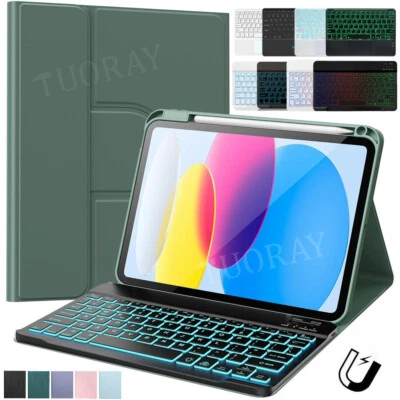 OMATOP For iPad 11th Generation 11" inch A16 2025 Bluetooth Keyboard Leather Case Cover