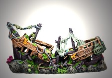 Aquarium Deko großes 🐟 GALEONE WRACK XXL 🐟 Schiffswrack Höhle Zubehör