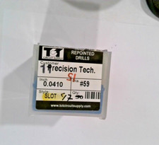 TCT REPOINTED DRILLS SLOT 59 0.0410" DIA 0.343" FLUTE LOT OF 15 