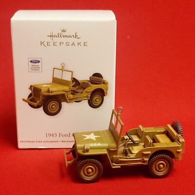 Hallmark Christmas Ornament 1943 Ford GPW Die Cast Metal 2012 Utility Vehicle