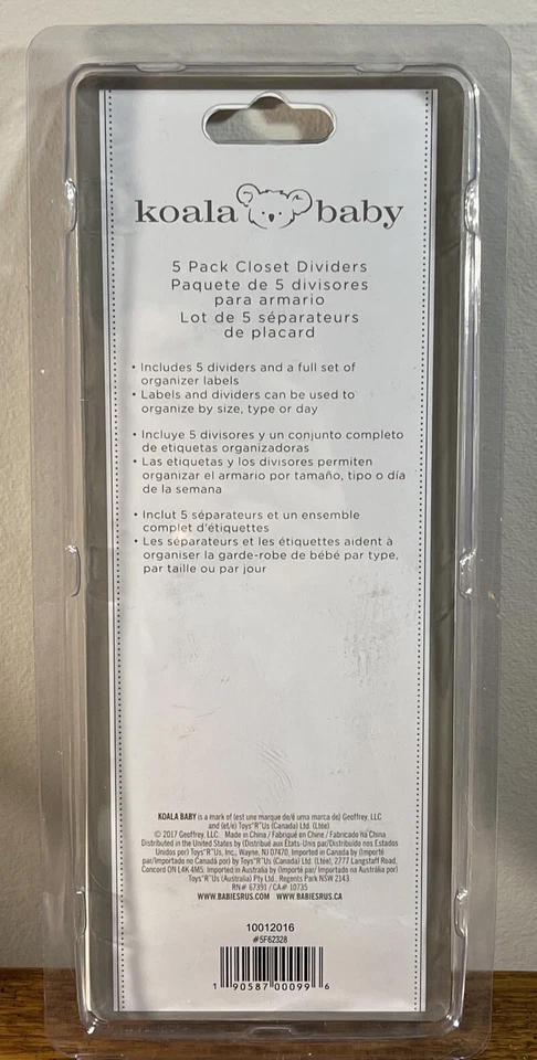 Bebé Niño Niños Nuevo Koala Bebé 5 Pack Divisores Armario - Rosa Foto 2 de 2