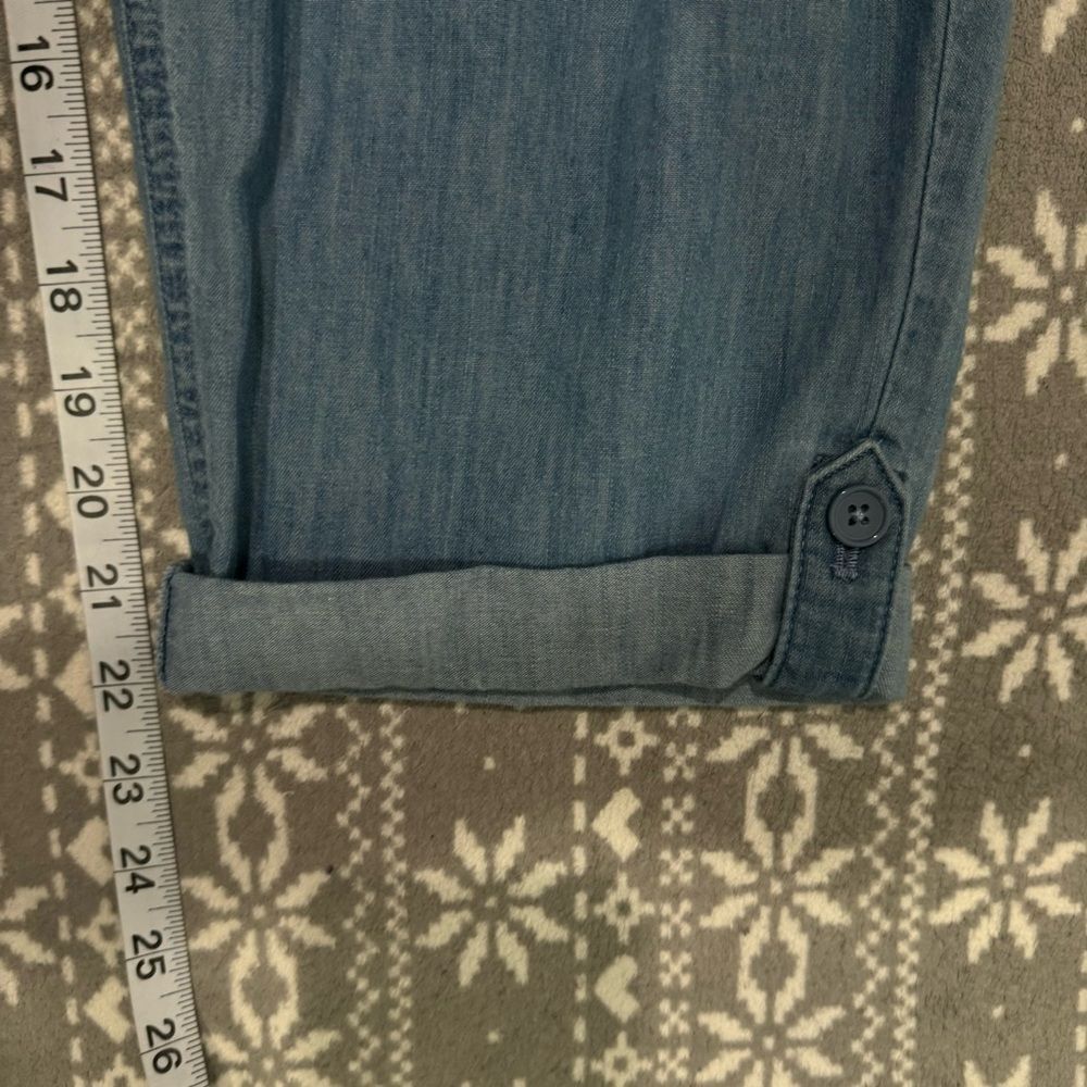 Talbots Drawstring Pull On Cuffed Pants Chambray … - image 9