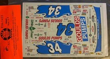 #34 GOULDS PUMPS Chevrolet Model Car Decals Slixx Decals