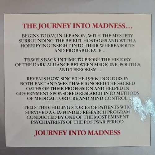 Journey Into Madness Mind Control Medical Abuse CIA Secrets First Ed G. Thomas - Picture 3 of 14