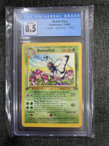 Butterfree (1st Edition) graded CGC 8.5 for sale on eBay