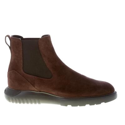 Hogan men's shoes Chelsea boot H600 suede ebony brown