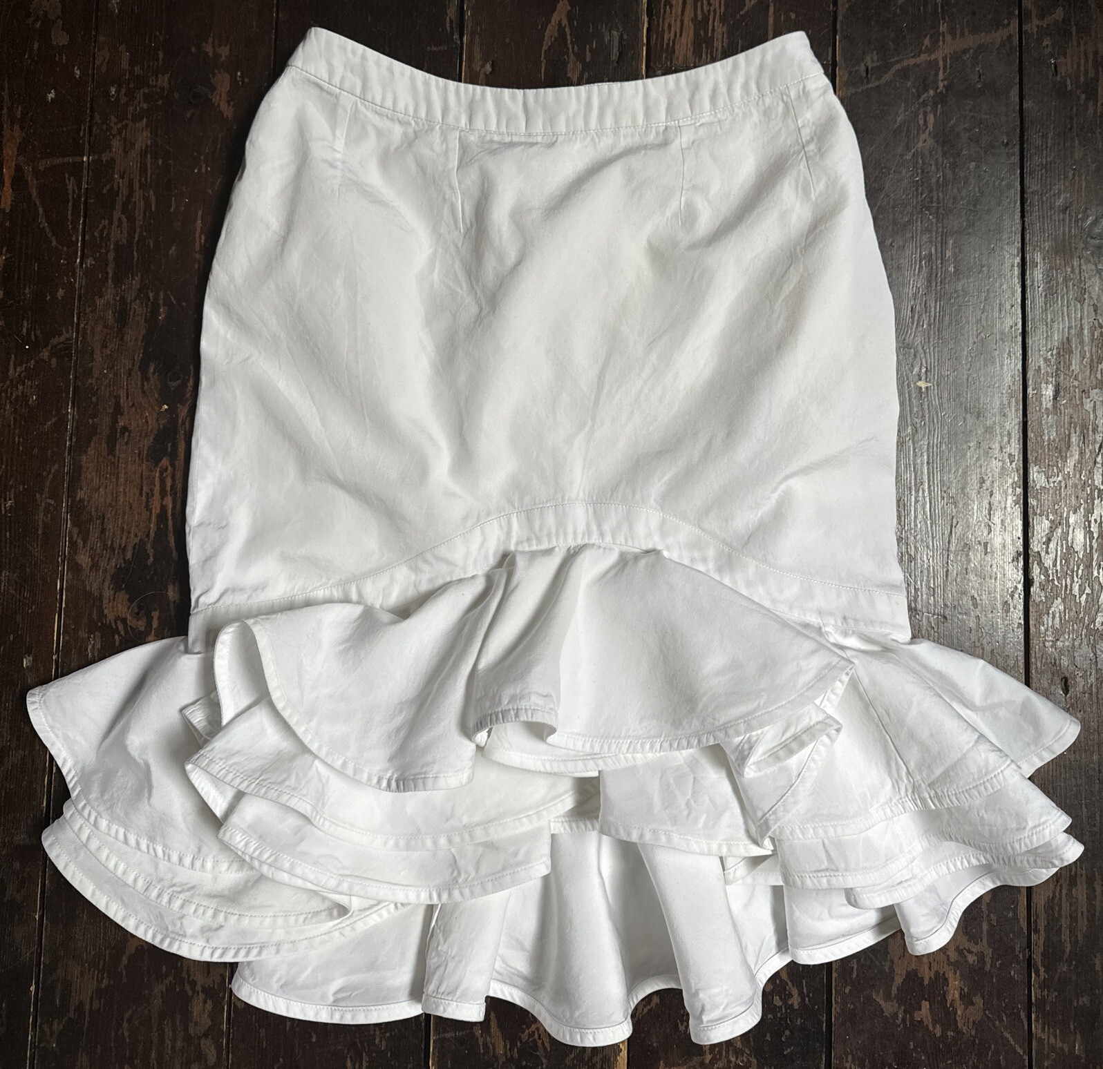 Gonna vintage anni 2000 TOM FORD bianca RARA cotone YVES SAINT LAURENT FLAMENCO S 8