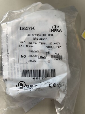 New! Infra IS47K Inductive Proximity Standard Length Sensor