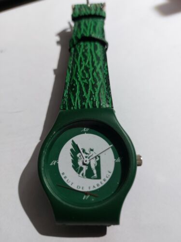 Escrime Montre de Participation Fabergé , bracelet cuir vert - Bild 1 von 1