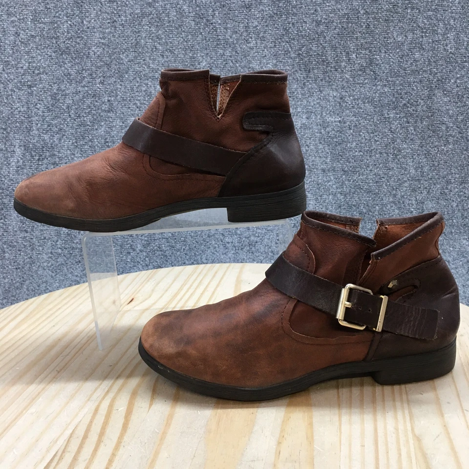 BCBGeneration Botines Mujer 8.5B Marrón Punta Redonda Sin Cordones Informales Cuero Foto 2 de 4