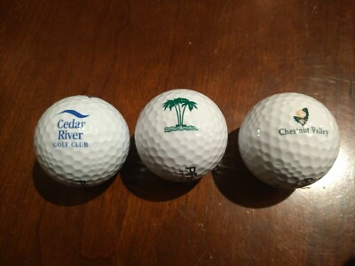 3 Pinnacle Titanium Chestnut Valley Cedar River Palmetto SC Club logo golf balls