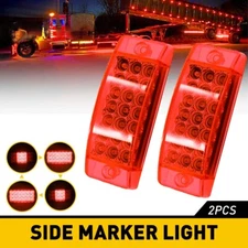 21-LED Red/Amber Clearance Marker Side Lights Truck Turn Trailer Signal Light