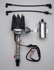 Big Block Chevy 348 409 Pro Series Black Small Cap Hei Distributor Chrome Coil