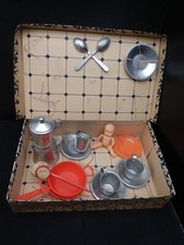 Jouet Ancien Dinette Poupée Accessoires Alu café  Enfants Vintage 1950