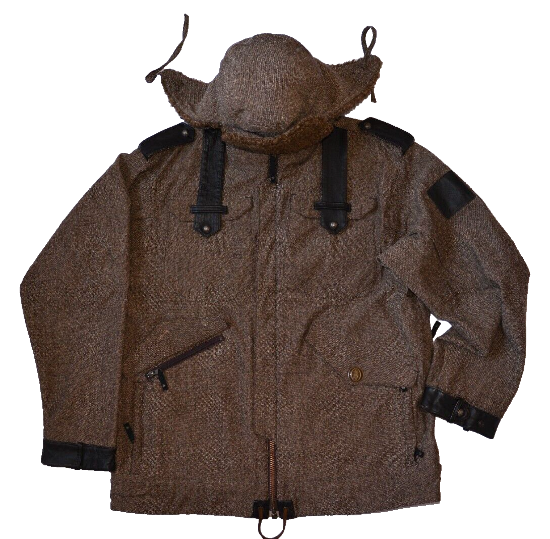 RARE Burton ANALOG The Black Order Tweed Leather Details Men