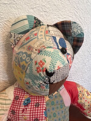 VTG Handmade Quilted Teddy Bear from Fredericksburg TX KAS