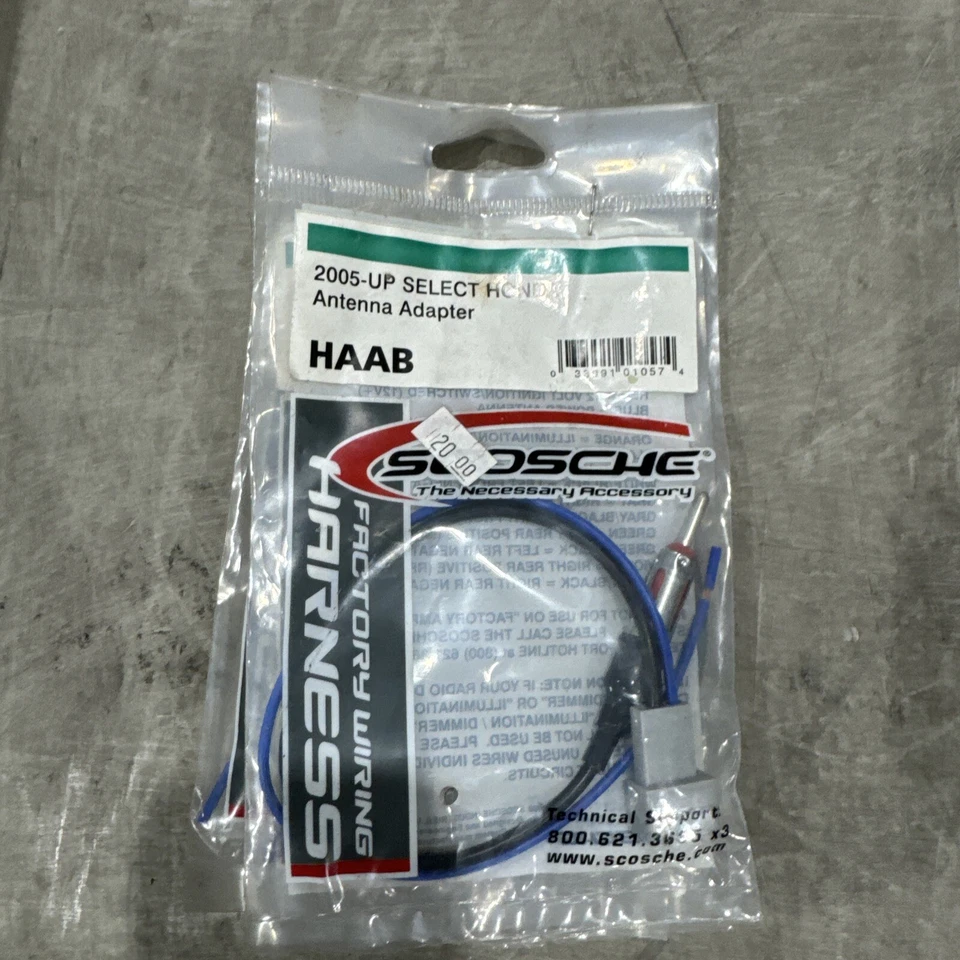Adaptador de antena 2005-up selecto arnés de cableado Honda Car Scosche HAAB. 4 Foto 2 de 3