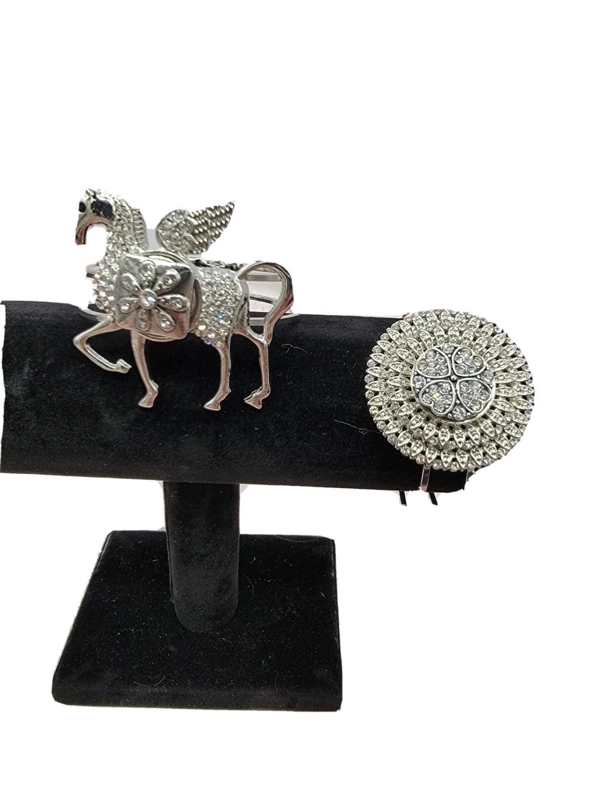 Statement Rhinestone Interchangeable Snap Charms … - image 1