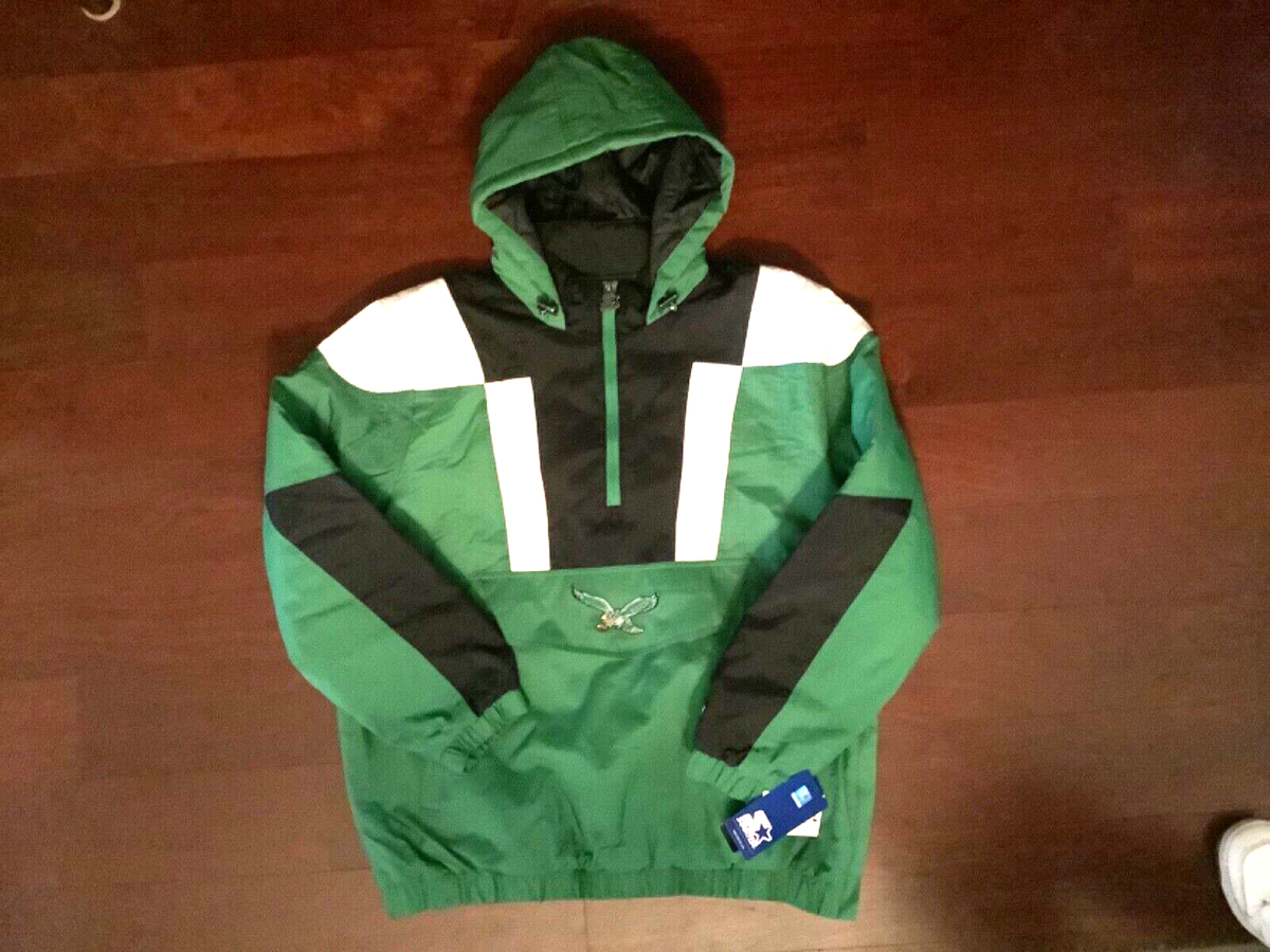 Philadelphia Eagles Starter Pullover Jacket Kelly Green NFL Saquon