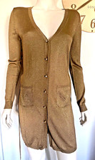 DOLCE & GABBANA Gold L /Sleeve Cardigan / Mini Dress -IT40 / US4/6 / Small