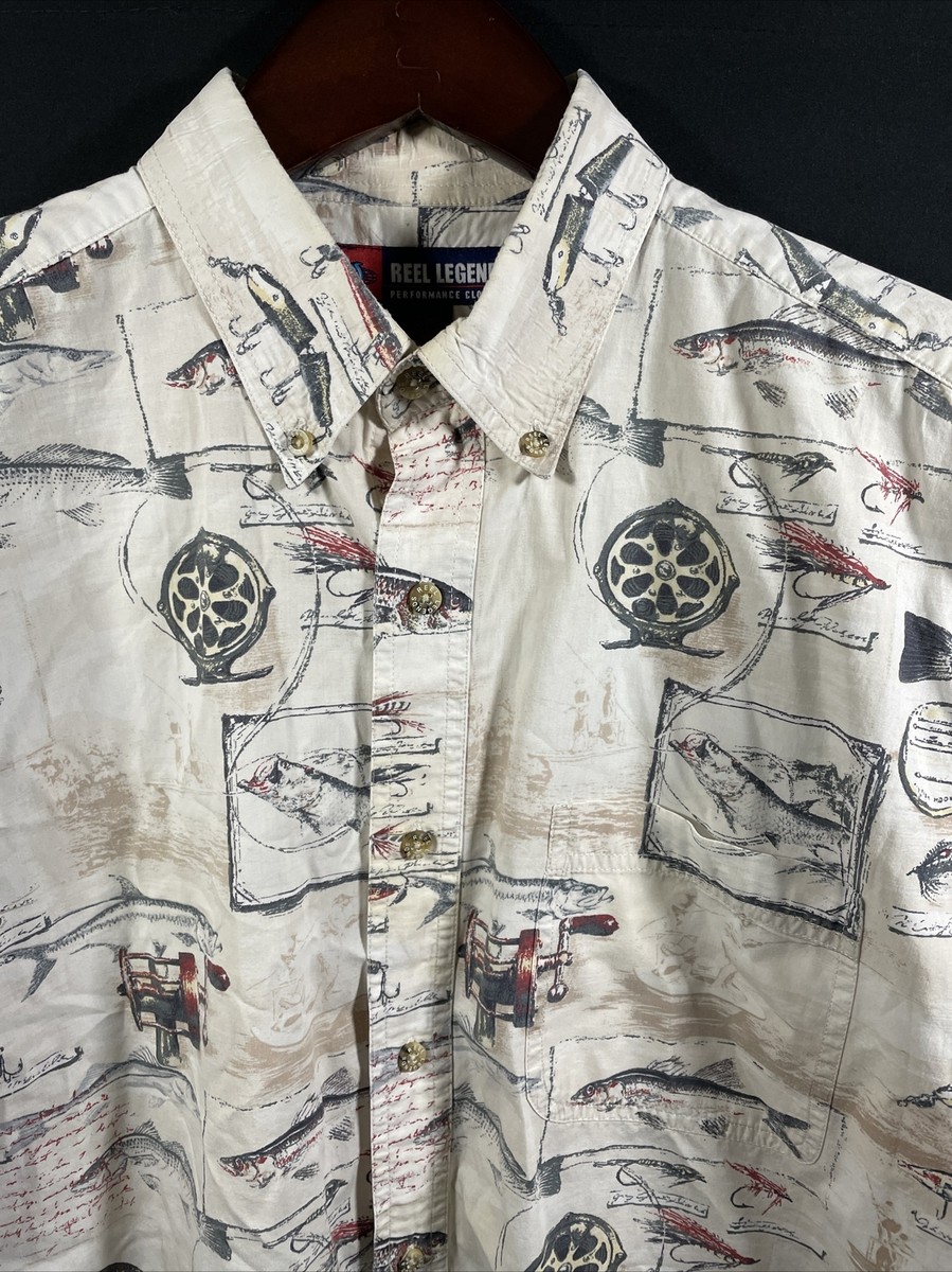 Chemise Reel Legends homme XL motif écailles de poisson