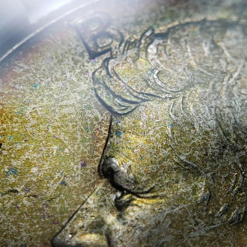 1964 50c Kennedy Silver Half - PQ Speckled Rainbow Toning - NGC MS 66 - X4522