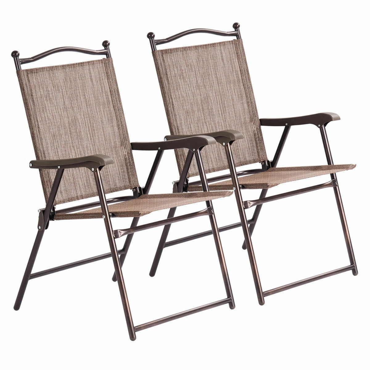 Costway Set of 4 Outdoor Folding Sling Chairs