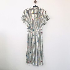 Neiman Marcus Vintage 1970 s Tulip Stripe Midi Dress Size 6