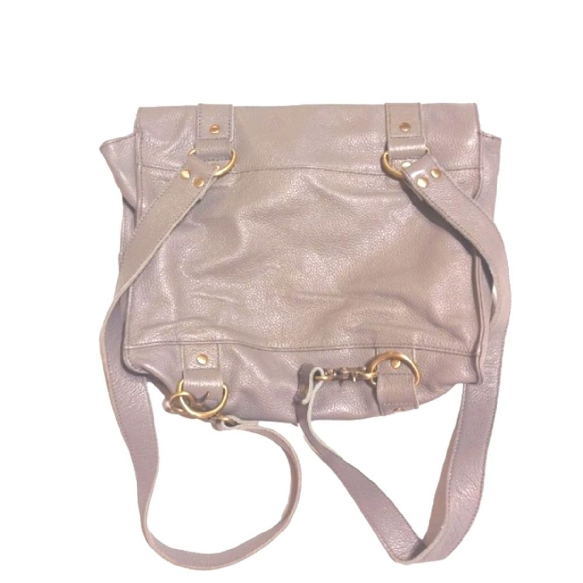 Veroverto backpack New Vero Verto NEW Gray Pebbled Leather Messenger Backpack | eBay main image 3