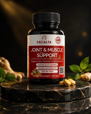 Facialta Joint & Muscle Support Supplement   Flexibility, Mobility & Strength 60