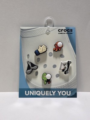 New Crocs Jibbitz Uniquely You Golfing Charms 5 Pack Gone Golfin
