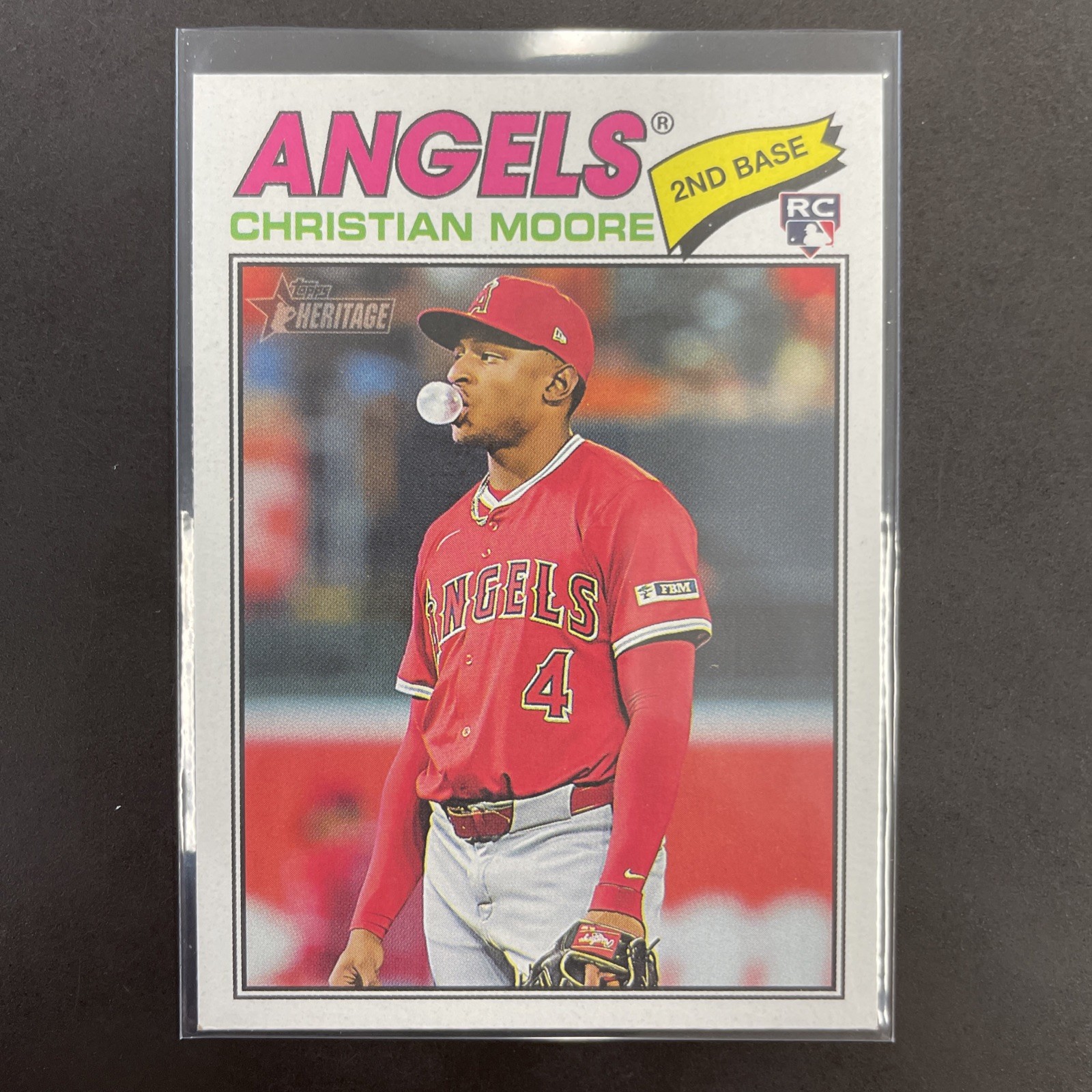 2026 Topps Heritage Christian Moore RC Rookie Los Angeles Angels #249