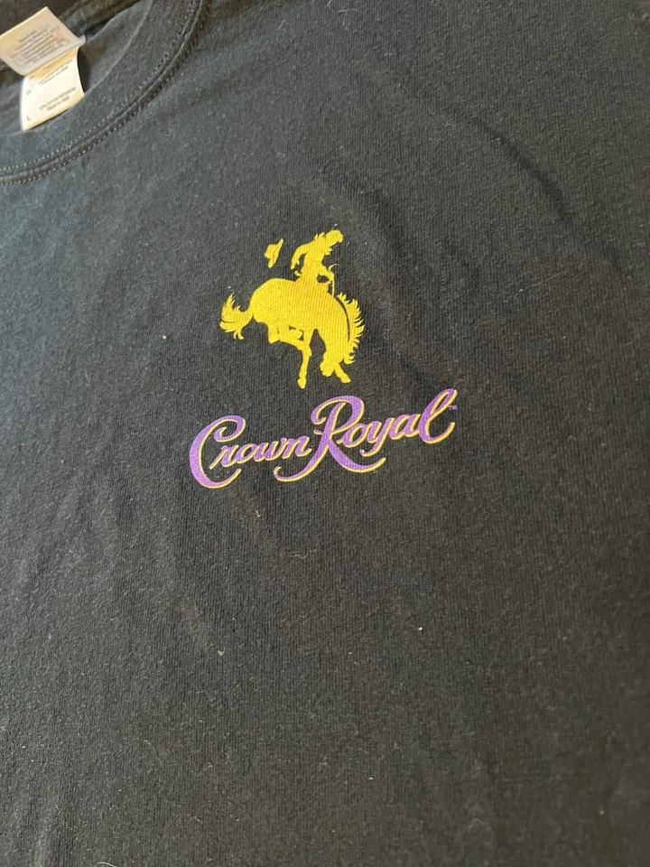 Camiseta Crown Royal Negra Vintage Talla L Foto 2 de 4