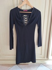 VESTITO NERO SCOLLO SCHIENA INTRECCIO TG. M