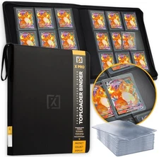 X PRO Toploader Binder | Holds 252 Toploaders | 20 Toploaders INCLUDED |