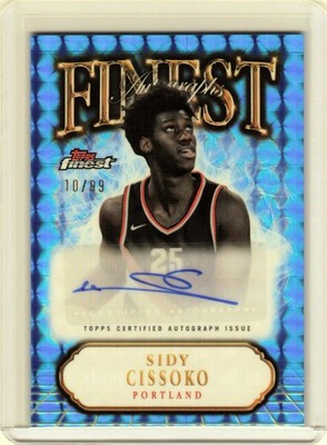 2024-25 Finest #FA-SCI Sidy Cissoko Finest Autographs Blue Geometric /99