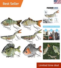 Lifelike 6 Pcs Slow Sinking Swimbait Lures - Perfect Gift for Fishing Lovers