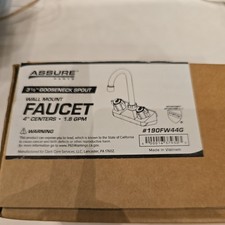 Commercial Sink Faucet Wall Mount 4 inch Center - 3.5" Gooseneck Faucet