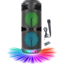 INOVALLEY KA03-XXL Altavoz Karaoke 450W Bluetooth V5.0 LED 2×8