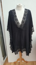 Dannii Minogue Lace Detail Kimono Black New Size Medium Regular