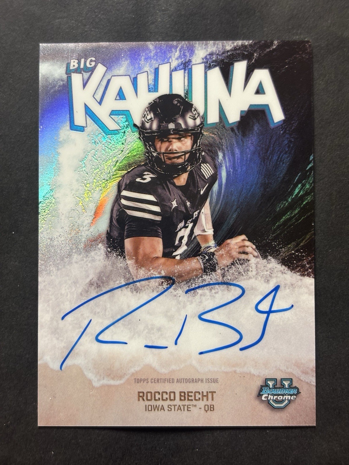 Rocco Becht 2025 Bowman University Chrome Big Kahuna Case Hit SSP Autograph