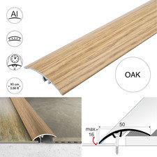  ALUMINIUM WOOD EFFECT DOOR FLOOR EDGING  BAR-TRIM-THRESHOLD-50mm            A65