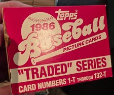 1986 Topps Baseball Traded Series Card Set - Unsealed but New NM Condition