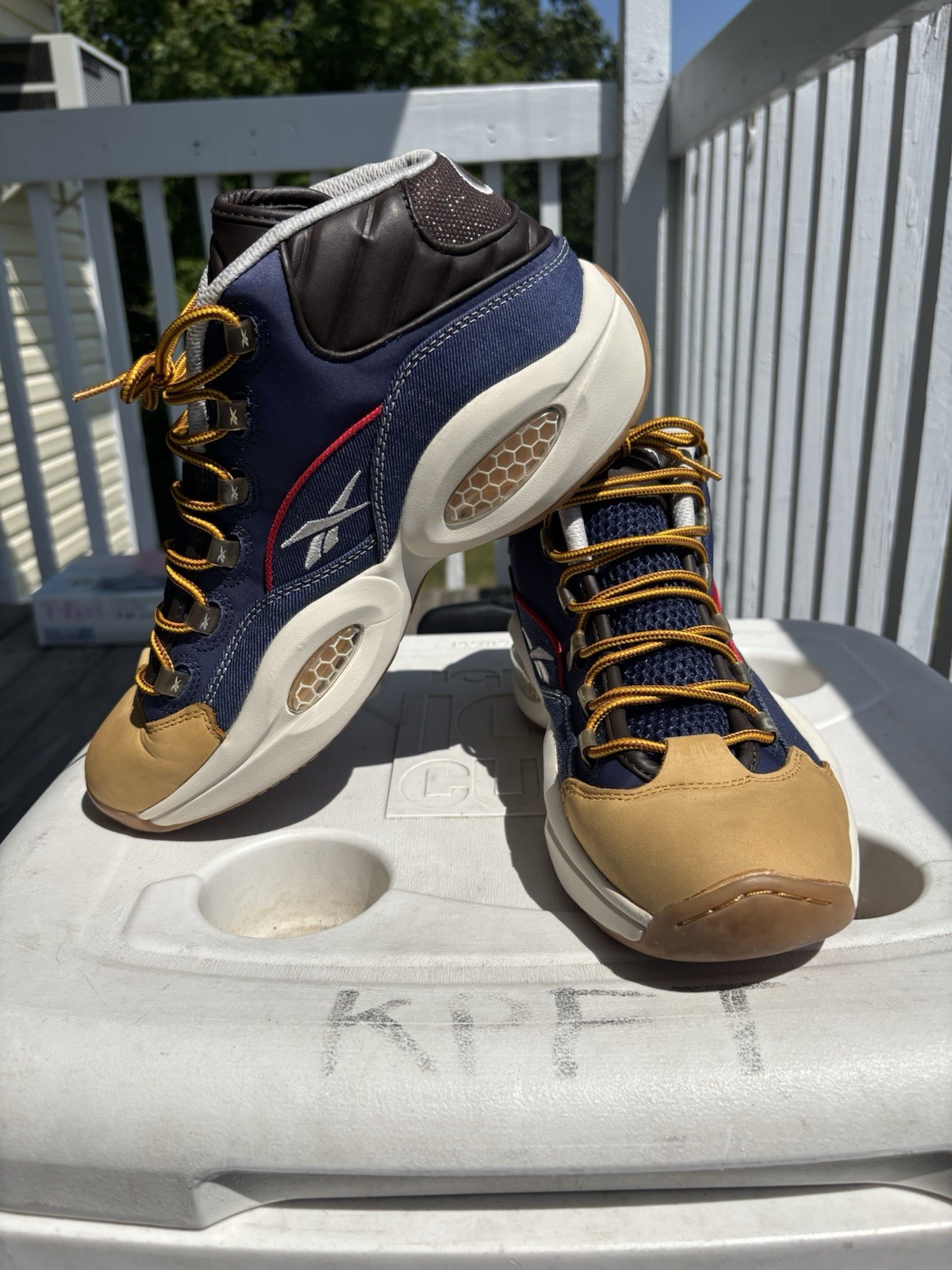 Reebok Question Mid Dress Code Denim Sneakers, Si… - image 2