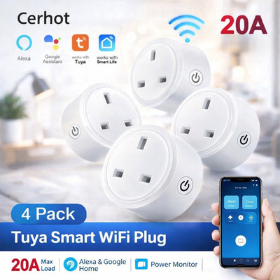 WiFi Smart Plug 20A UK Smart Steckdose ENERGIEÜBERWACHUNG
