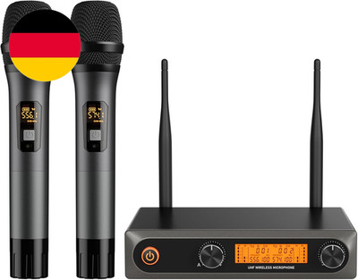Mikrofon Kabellos System, Wireless Karaoke Microphone Set, Zwei Wireless Handmik
